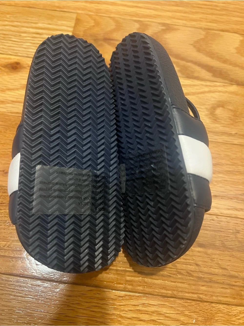 Janie and Jack Navy and White Striped Slide Sandals